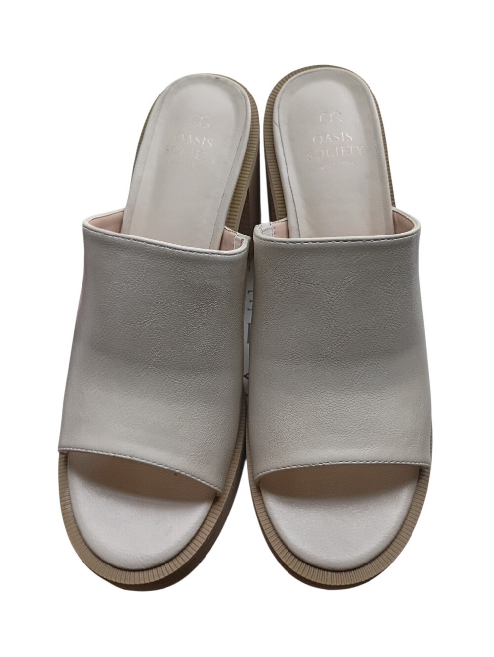 Oasis Society White Bulk Heels Size 8.5 - Picture 3 of 5